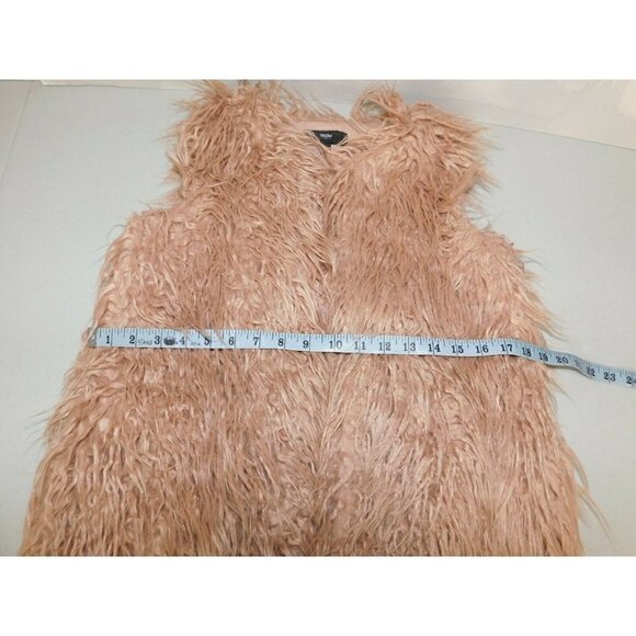 MOSSIMO faux fur vest, woman's size XS, pink, beige, mauve color - Picture 3 of 7